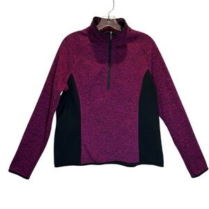 Exertek Purple and Black Fleece 1/4 Zipper Pullover - Extra Large